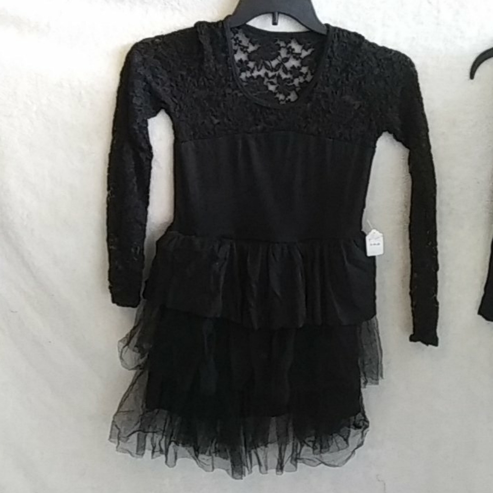 Women's lace mini dress mesh rufflesv WD0002